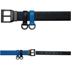 Prada Reversible Belt Waist 88 Leather Black Blue — view 4
