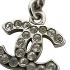 Chanel Necklace CC Logo 09 Metal Rhinestone Silver — view 8