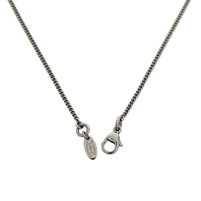 Chanel Necklace CC Logo 09 Metal Rhinestone Silver — view 3