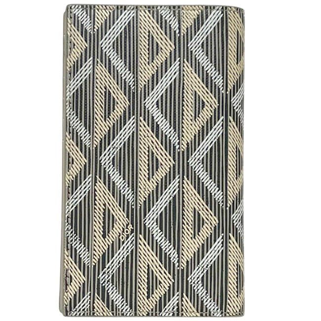 Dior Card Case CD Diamond Leather Gray — view 3