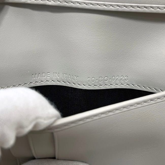 Dior Card Case CD Diamond Leather Gray — view 6