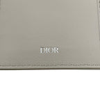 Dior Card Case CD Diamond Leather Gray — view 7