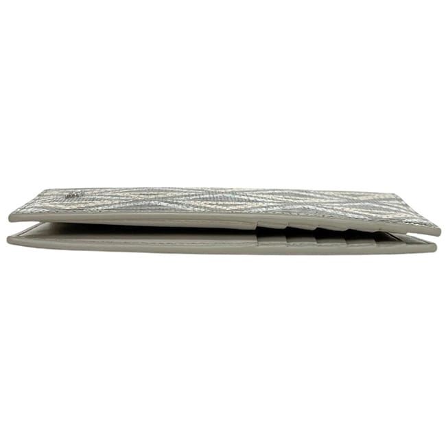 Dior Card Case CD Diamond Leather Gray — view 2