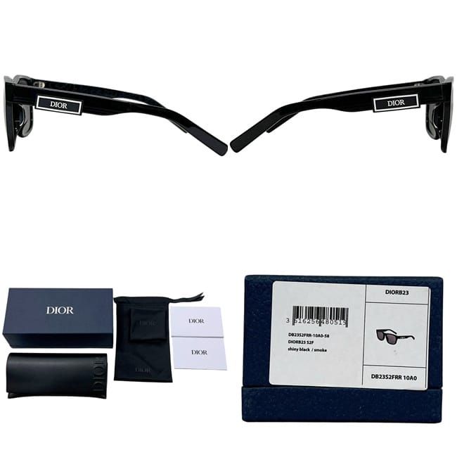 Dior Sunglasses S2f Trotter Acetate Rubber Black Side Logo Eyewear — view 2