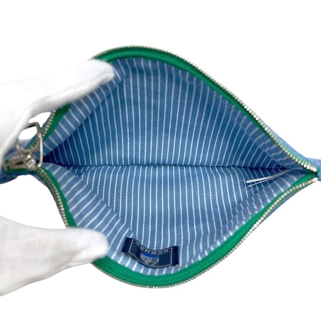 Hermes Pouch les Purse Flat PM Pile Blue Bicycle Embroidery — view 5