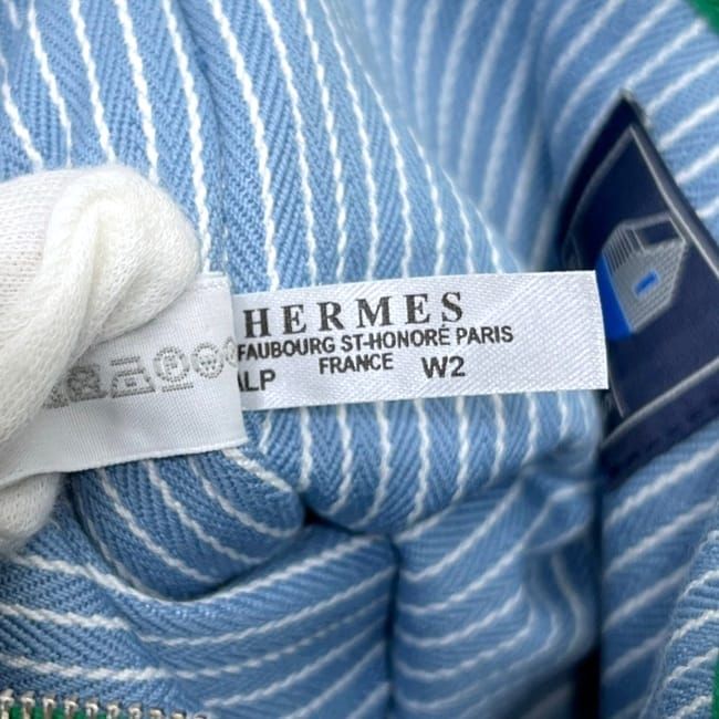Hermes Pouch les Purse Flat PM Pile Blue Bicycle Embroidery — view 7