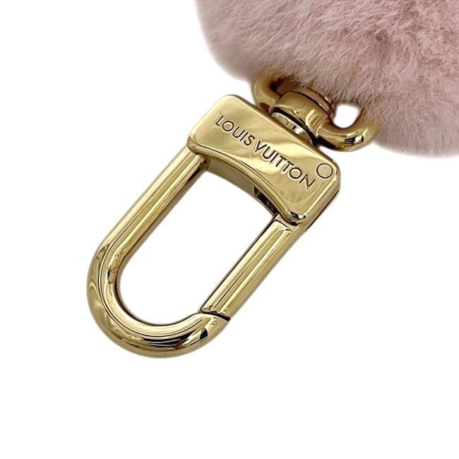Louis Vuitton Bag Charm Vivienne Head Flower Crown Mink Vachetta Leather Pink — view 8