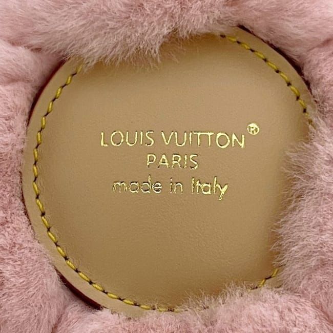 Louis Vuitton Bag Charm Vivienne Head Flower Crown Mink Vachetta Leather Pink — view 6