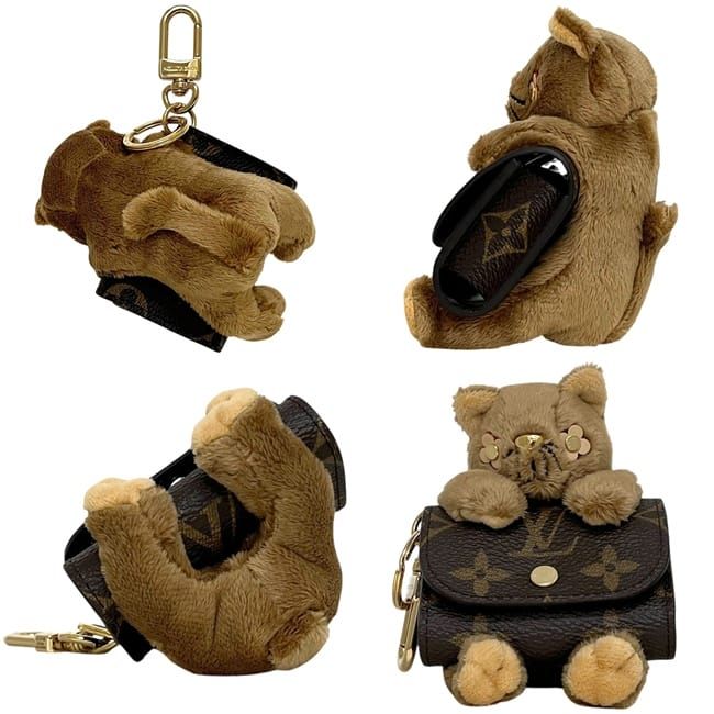 Louis Vuitton Bag Charm LV Monogram Fur Brown — view 2