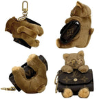 Louis Vuitton Bag Charm LV Monogram Fur Brown — view 2