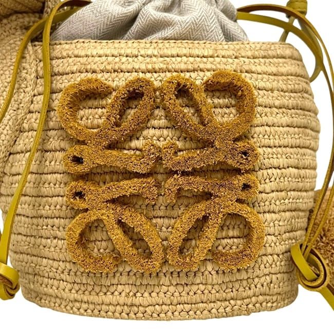 Loewe Shoulder Bag Bunny Raffia Beige Animal — view 7