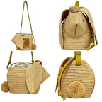 Loewe Shoulder Bag Bunny Raffia Beige Animal — view 2