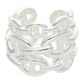 Hermes Chaine D'ancre Enchainee GM Silver Ring