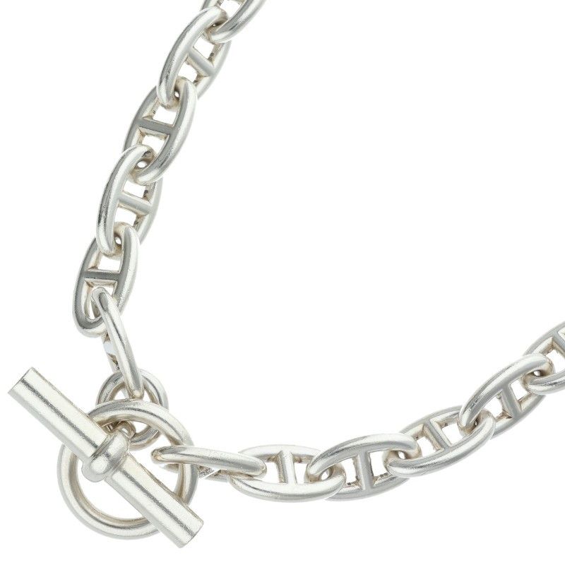 Hermes Chaine D'ancre Silver Choker Necklace GM