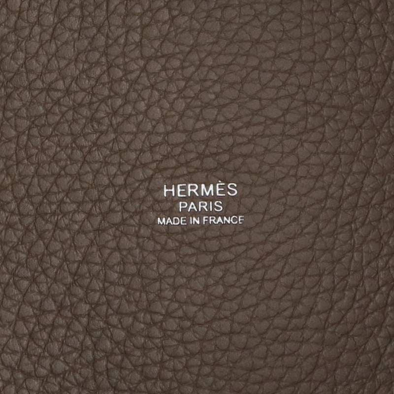 Hermes Picotin Lock PM Silver Taurillon Clemence Etoupe Handbag PM — view 3