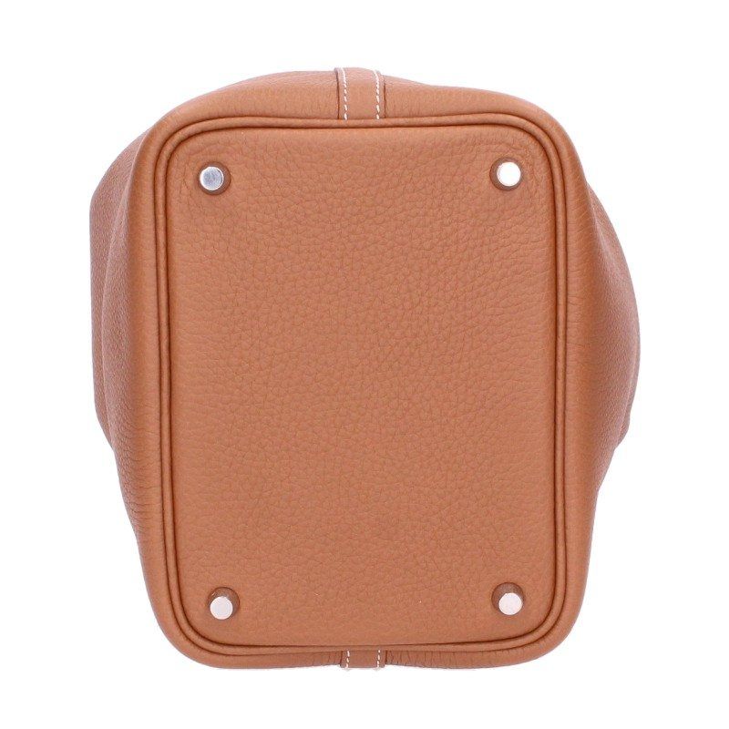 Hermes Picotin Lock PM Silver Taurillon Clemence Gold Handbag PM — view 4
