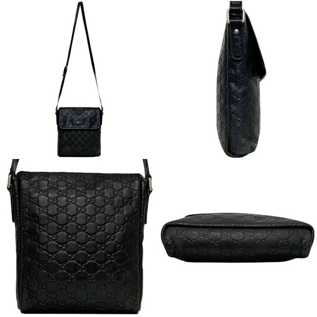 Gucci Shoulder Bag Guccissima Line Leather Black — view 2