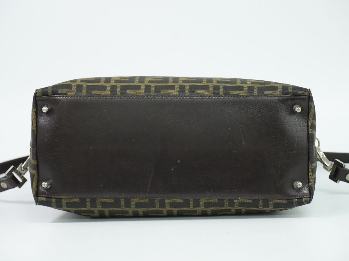 Fendi Zucca 2-Way Shoulder Bag Pochette Canvas Brown — view 3