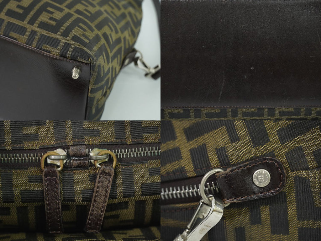 Fendi Zucca 2-Way Shoulder Bag Pochette Canvas Brown — view 7