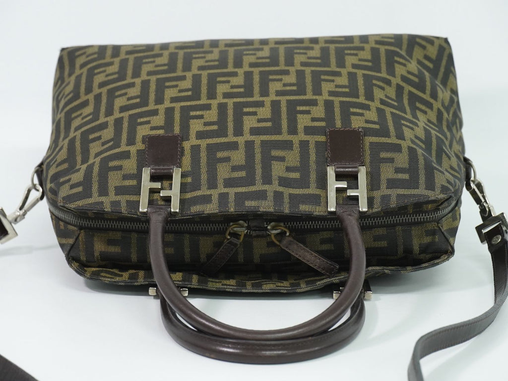 Fendi Zucca 2-Way Shoulder Bag Pochette Canvas Brown — view 5
