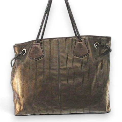 Celine Tote Bag Stripe Blanc Leather — view 3