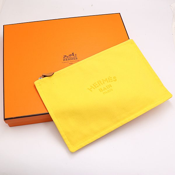 Hermes Neobain Flat Pouch MM Yellow Color