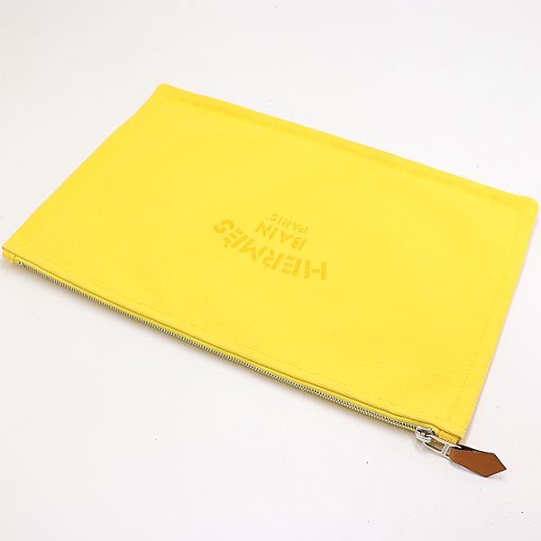 Hermes Neobain Flat Pouch MM Yellow Color — view 3