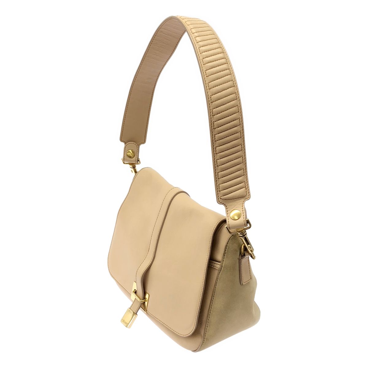Celine by Phoebe Philo 2-Way Leather Shoulder Bag Pink Beige — view 3
