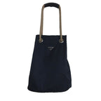 Prada Mariner Small Re-Nylon Bucket Bag Triangular Plate Paneled Design Rope — view 6