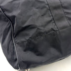Prada Tessuto Nylon Leather Black Boston Bag Silver — view 6