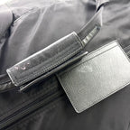 Prada Tessuto Nylon Leather Black Boston Bag Silver — view 5