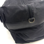 Prada Tessuto Nylon Leather Black Boston Bag Silver — view 7