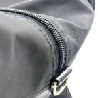Prada Tessuto Nylon Leather Black Boston Bag Silver — view 8
