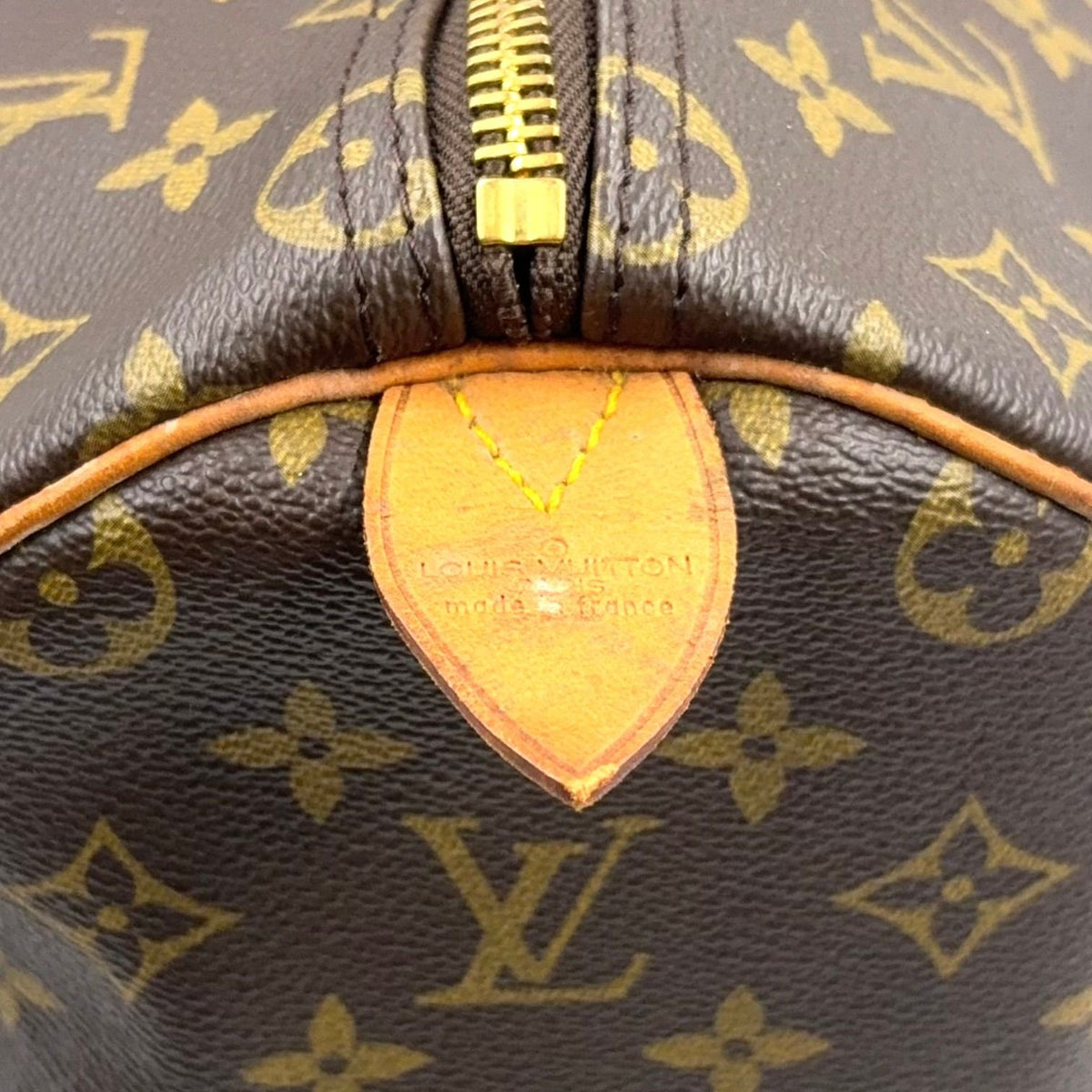 Louis Vuitton Keepall 50 Monogram Leather Brown Boston Bag Gold — view 3