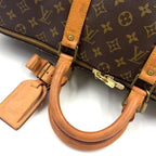 Louis Vuitton Keepall 50 Monogram Leather Brown Boston Bag Gold — view 8