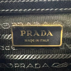 Prada Galleria Saffiano Leather 2-Way Shoulder Black Handbag Gold — view 4
