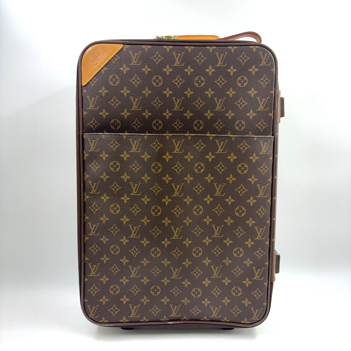 Louis Vuitton Pegase 55 Travel Bag Leather Brown Light Gold