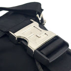 Fendi Ness Mini Leather Nylon Black Shoulder Bag Silver — view 5