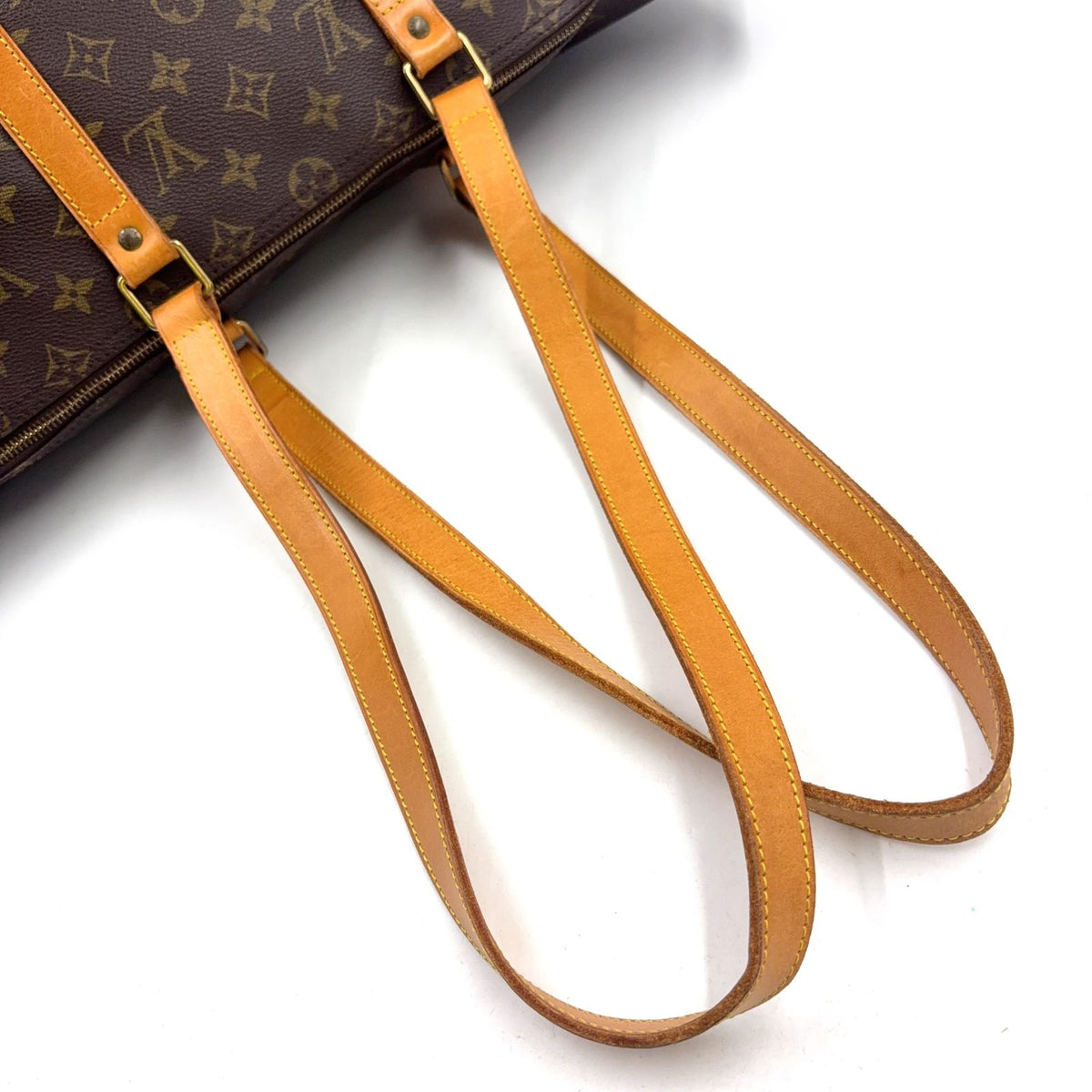 Louis Vuitton Monogram Leather Brown Light Shoulder Bag Gold — view 7