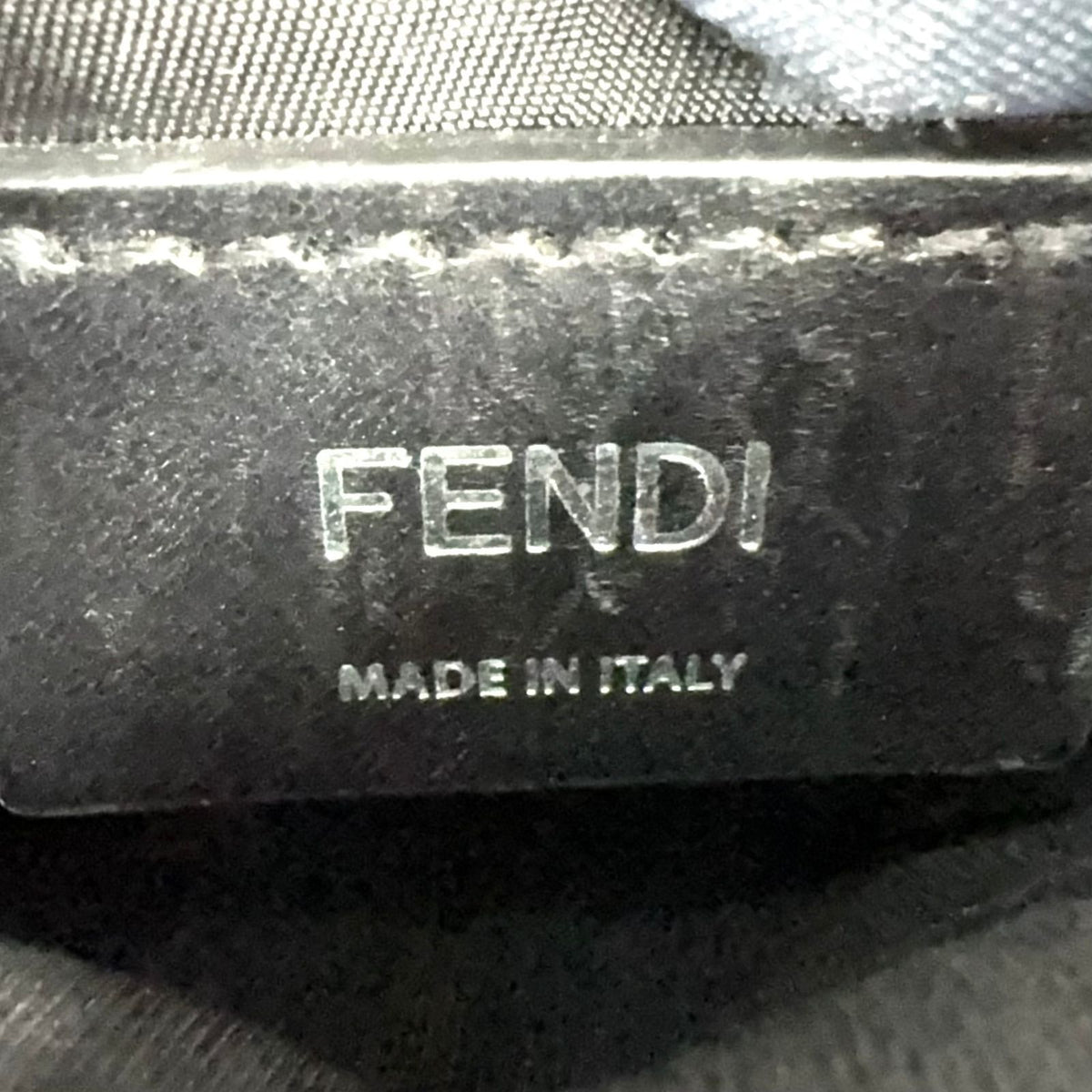 Fendi Ness Mini Leather Nylon Black Shoulder Bag Silver — view 4