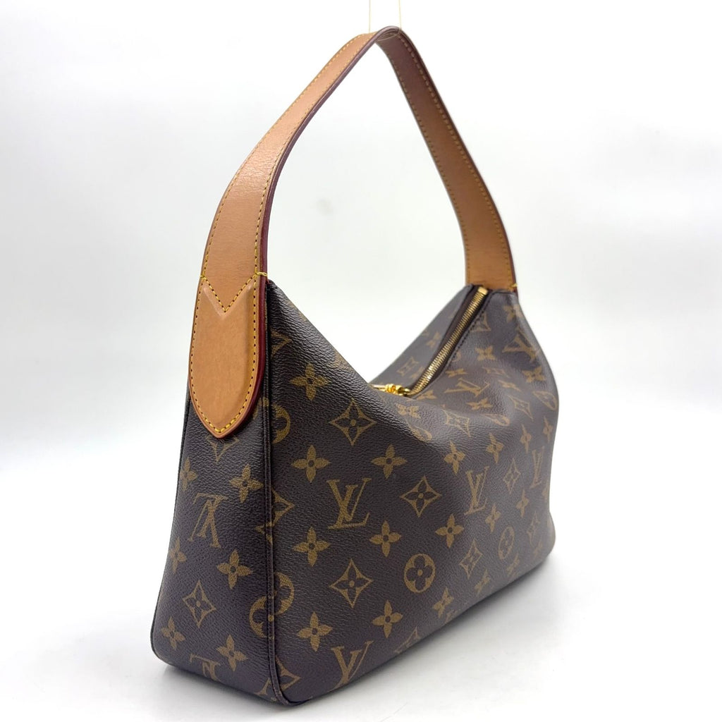 Louis Vuitton Slouchy PM Leather Brown Light Bag Gold — view 2