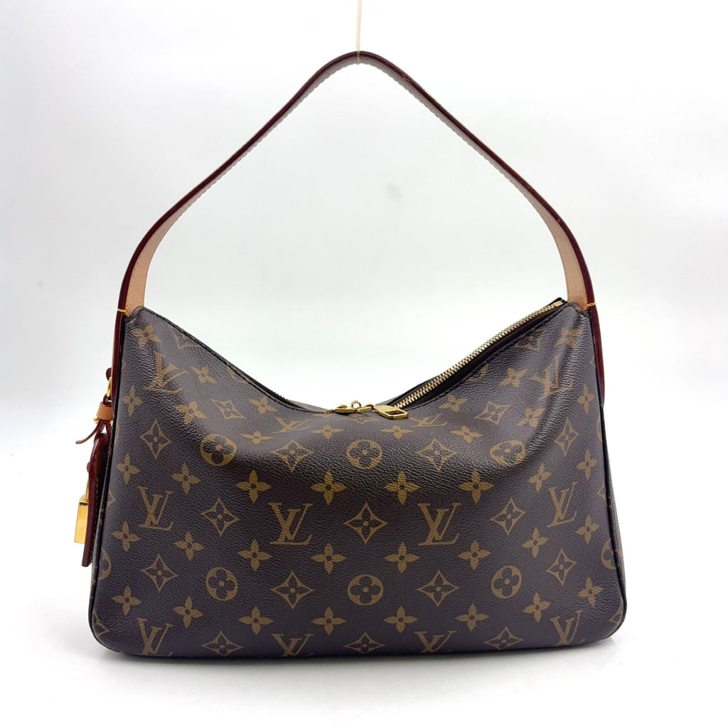 Louis Vuitton Slouchy PM Leather Brown Light Bag Gold