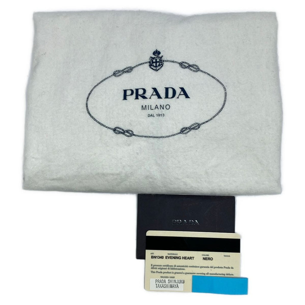 Prada Handbag Evening Heart Black Bijou — view 8