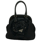 Prada Handbag Evening Heart Black Bijou