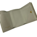 Saint Laurent Paris Trifold Wallet Origami Tiny Ivory Gold Leather — view 3