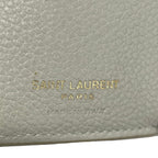 Saint Laurent Paris Trifold Wallet Origami Tiny Ivory Gold Leather — view 5