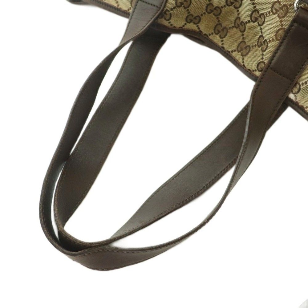 Gucci Tote Bag Canvas Leather GG Pattern Beige Brown — view 5