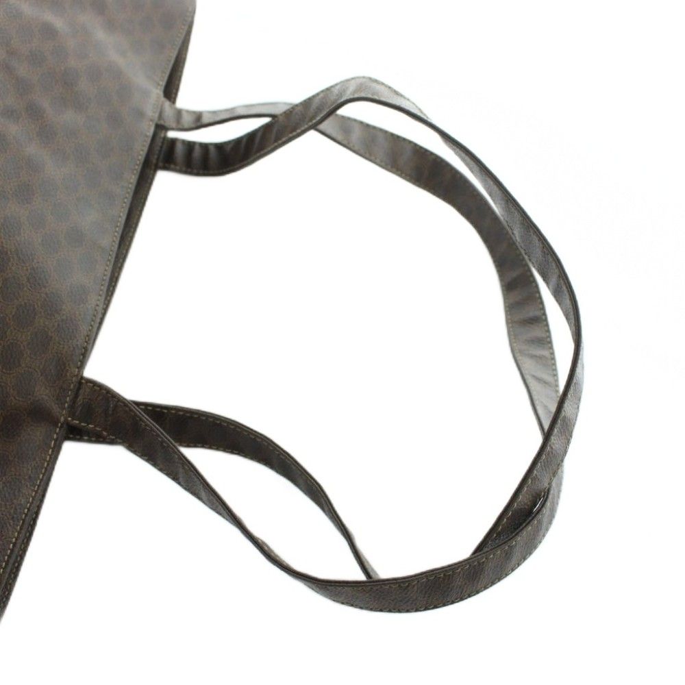 Celine Tote Bag Hand Macadam Pattern Leather Logo Brown — view 3