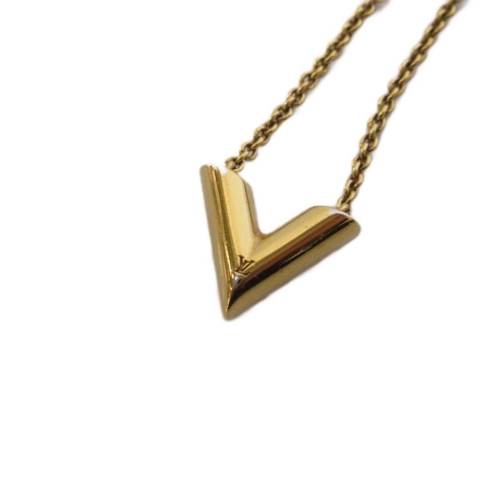 Louis Vuitton Essential V Pendant Gold Colored — view 4