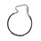Dior Bracelet Bangle Leather Logo Black — view 6